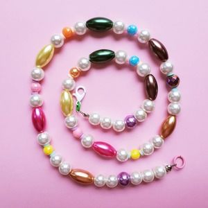 Pretty Brat -  90s Inspired Handmade Multicolored Beaded Necklace